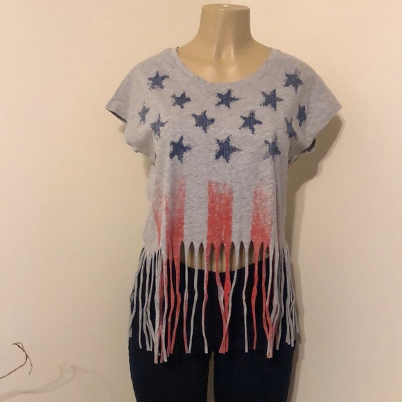 Flag tee with fringe - Picture 1 of 7